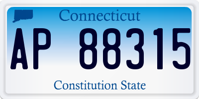 CT license plate AP88315