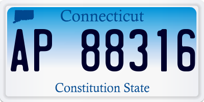 CT license plate AP88316