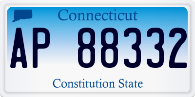 CT license plate AP88332