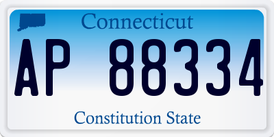 CT license plate AP88334