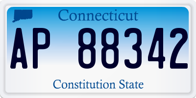 CT license plate AP88342