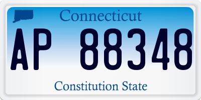 CT license plate AP88348