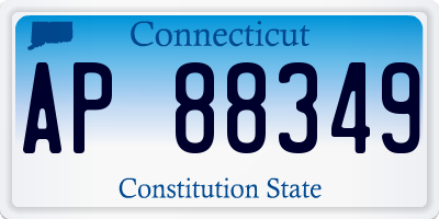 CT license plate AP88349