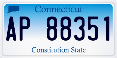 CT license plate AP88351
