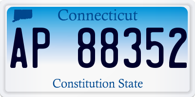 CT license plate AP88352