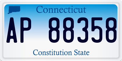 CT license plate AP88358