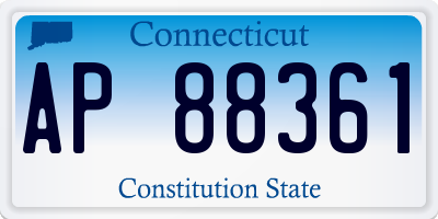 CT license plate AP88361