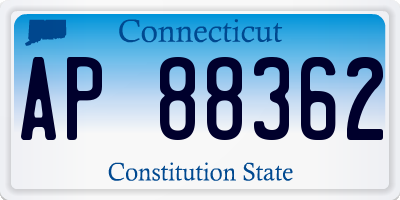 CT license plate AP88362