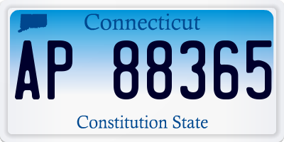 CT license plate AP88365