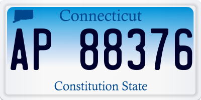 CT license plate AP88376