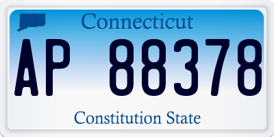 CT license plate AP88378
