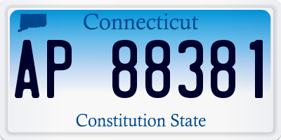 CT license plate AP88381