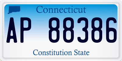 CT license plate AP88386