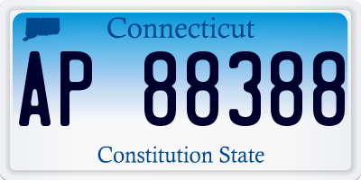 CT license plate AP88388