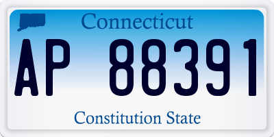 CT license plate AP88391
