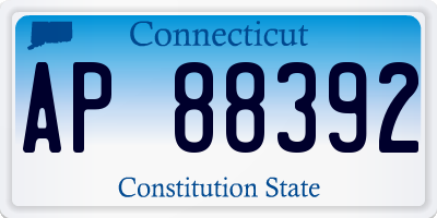CT license plate AP88392