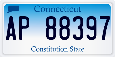 CT license plate AP88397