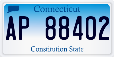 CT license plate AP88402