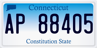 CT license plate AP88405