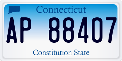CT license plate AP88407