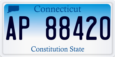 CT license plate AP88420
