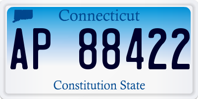 CT license plate AP88422