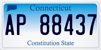 CT license plate AP88437