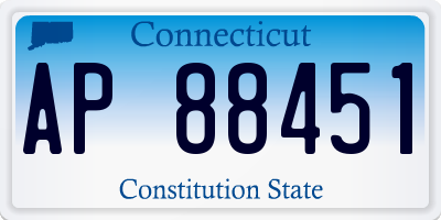 CT license plate AP88451