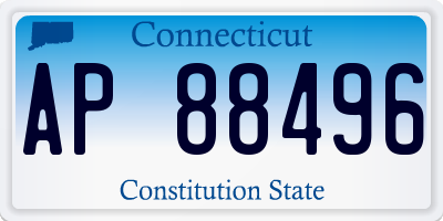 CT license plate AP88496