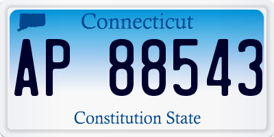 CT license plate AP88543