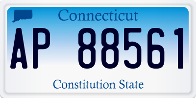 CT license plate AP88561