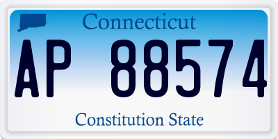 CT license plate AP88574