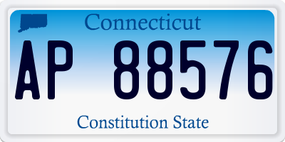 CT license plate AP88576