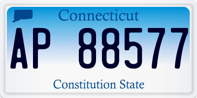 CT license plate AP88577