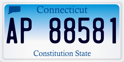 CT license plate AP88581
