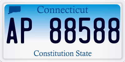 CT license plate AP88588