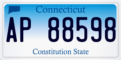 CT license plate AP88598