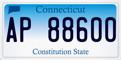 CT license plate AP88600