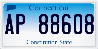 CT license plate AP88608