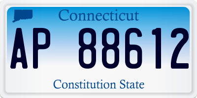 CT license plate AP88612