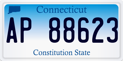 CT license plate AP88623