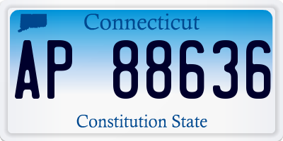CT license plate AP88636