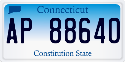 CT license plate AP88640