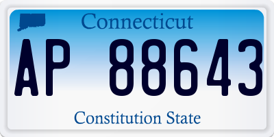 CT license plate AP88643