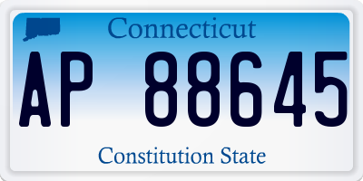 CT license plate AP88645