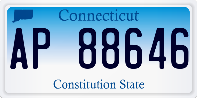 CT license plate AP88646