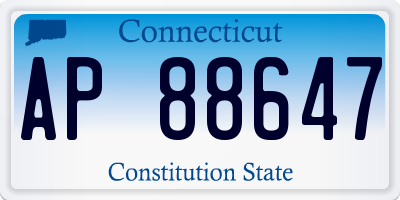 CT license plate AP88647