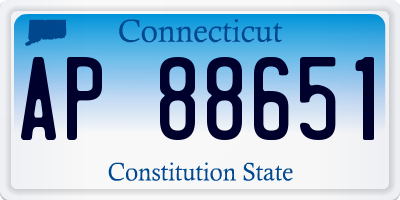 CT license plate AP88651