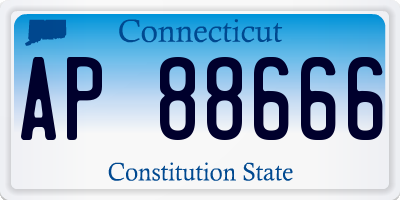CT license plate AP88666