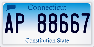 CT license plate AP88667
